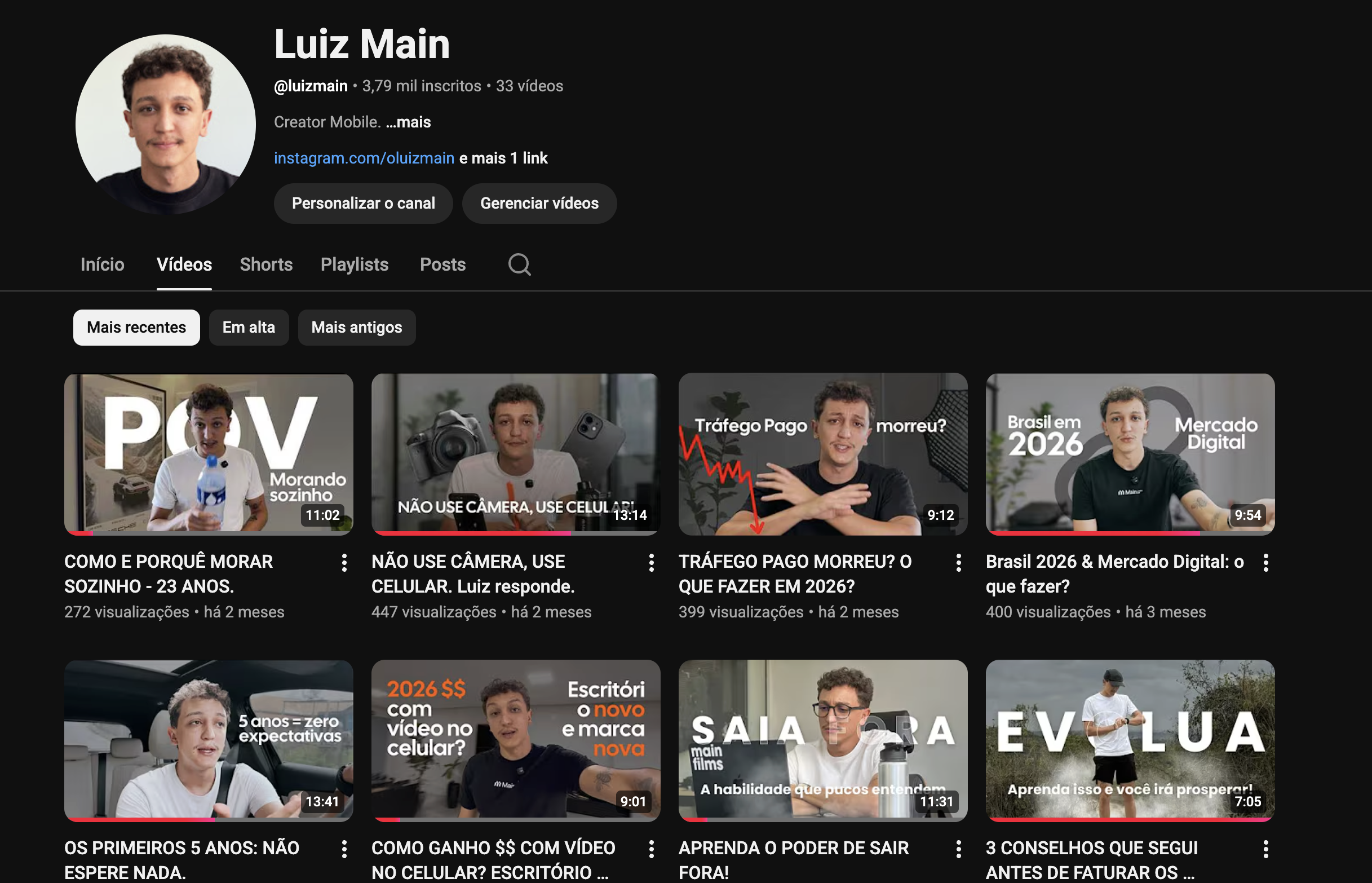 YouTube Luiz Main